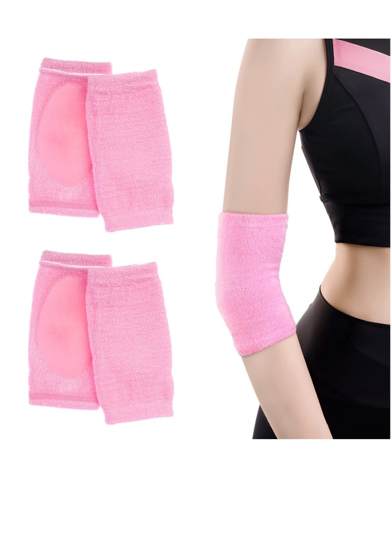 SYOSI أكمام الكوع الهلامية، زوجان من أكمام ترطيب الكوع، غطاء جل للعناية بالبشرة الجافة والمتشققة، أكمام الكوع المرنة والقابلة للتنفس للسبا والقيادة والمشي لمسافات طويلة وركوب الدراجات وحماية من تلوث الغبار وحروق الشمس - Image 1