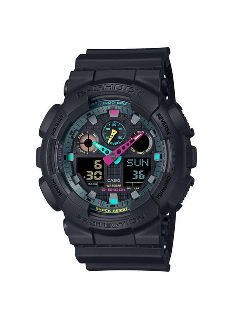 ساعة يد من راتينج عقارب و رقمي GA-100MF-1ADR