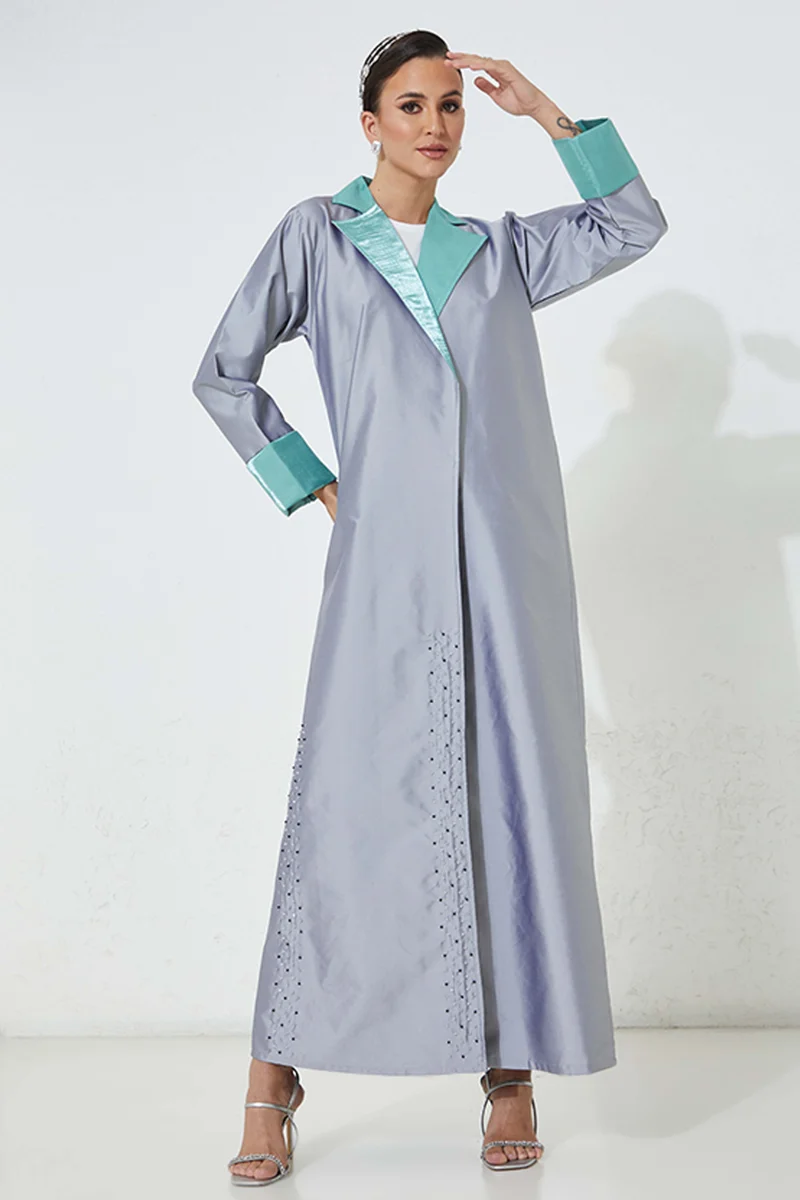 Moistreet Embellished Flared Sleeve Abaya