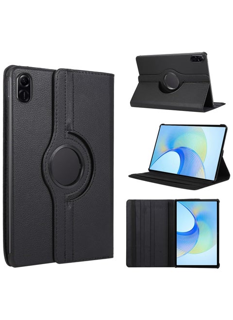 Case Compatible with Honor Pad X9/Honor Pad X8 Pro Case (11.5" 2023 release) Multifunctional Leather Cover Swivel Unique Stand Anti-Fall Auto Sleep/Wake (Black)