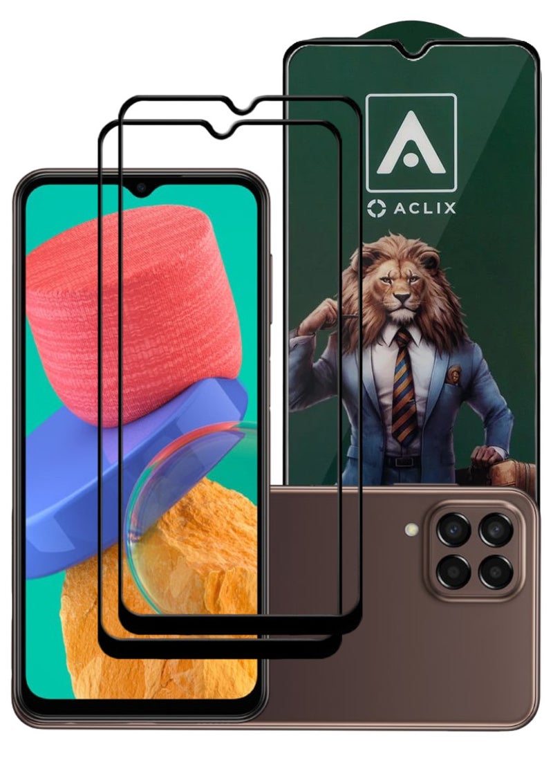 ACLIX 2 Pieces Antistatic ESD Dustproof Premium Quality High Definition Tempered Glass Screen Protector Designed For Samsung Galaxy M33 - Image 1