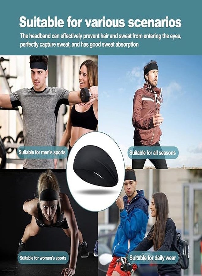 PAROPKAR Sports Headbands for Men and Women (4 Pack) - Lightweight Sweat Band Moisture Wicking Workout Sweatbands for Running, Cross Training, Yoga and Bike - Unisex Hairband (Headband Multi 2) - Image 5