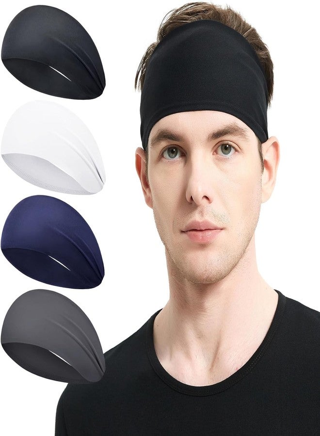 PAROPKAR Sports Headbands for Men and Women (4 Pack) - Lightweight Sweat Band Moisture Wicking Workout Sweatbands for Running, Cross Training, Yoga and Bike - Unisex Hairband (Headband Multi 2) - Image 1