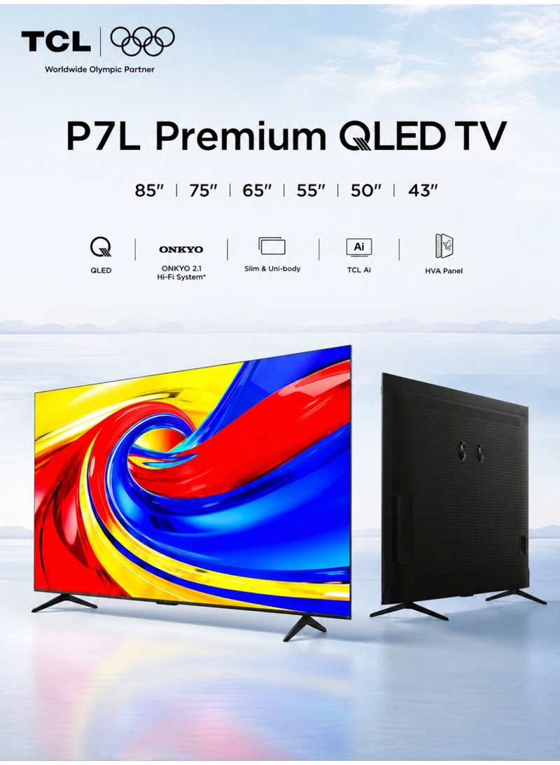 TCL 75P71L 75 Inch P71L 4K Premium QLED Smart TV (2026 Model Google TV - International Version) | AiPQ Processor | HVA Panel | ONKYO 2.0 Hi-Fi System | Dolby Vision + Atmos | 75 Inch 4K QLED TV 75P71L Black - Image 4