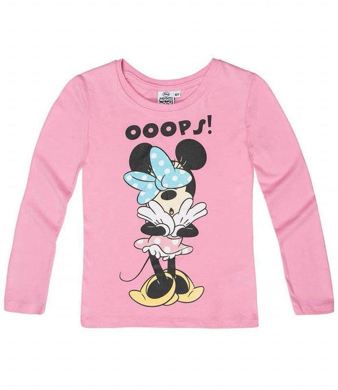 Disney Minnie Mouse Minnie Mouse girls long sleeve T-shirt 100% Cotton by Kids TV - Image 1