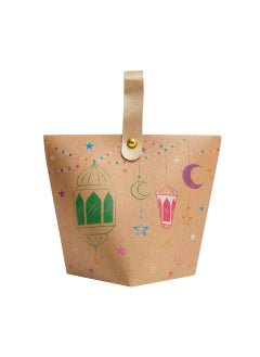 Y&D 60 Pieces Eid Mubarak Ramadan Kraft Paper Bags Candy Packaging Boxes Decorative Gift Boxes Party Supplies 6 Styles  - Image 5