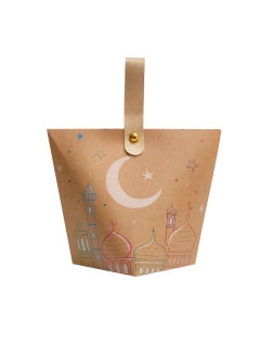 Y&D 60 Pieces Eid Mubarak Ramadan Kraft Paper Bags Candy Packaging Boxes Decorative Gift Boxes Party Supplies 6 Styles  - Image 3