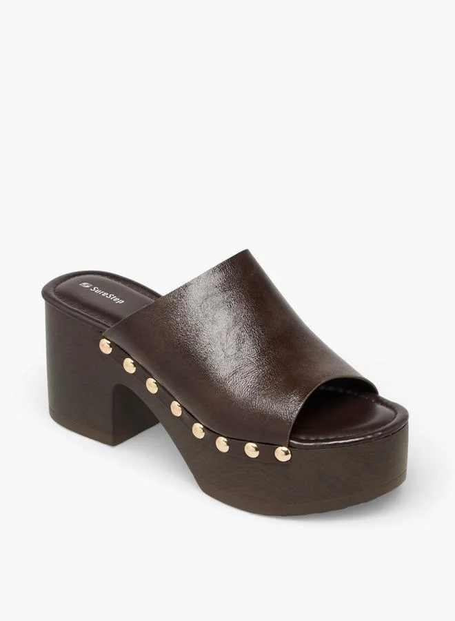 شور ستيب Women Stud Embellished Platform Heel Sandals