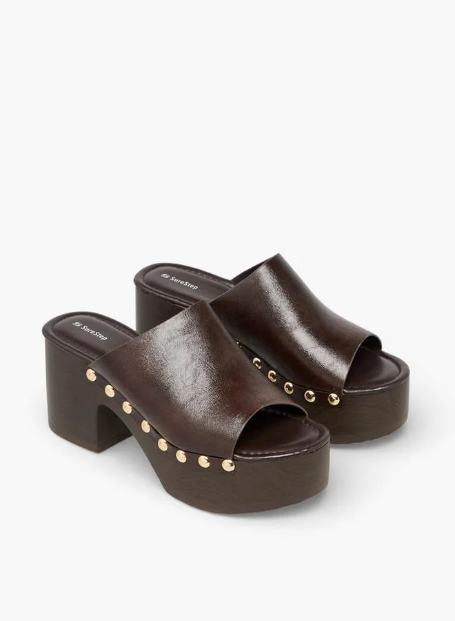 شور ستيب Women Stud Embellished Platform Heel Sandals