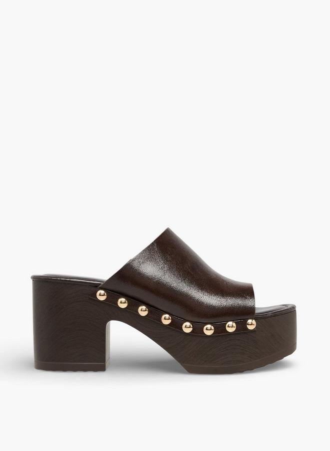 Surestep Women Stud Embellished Platform Heel Sandals - Image 3