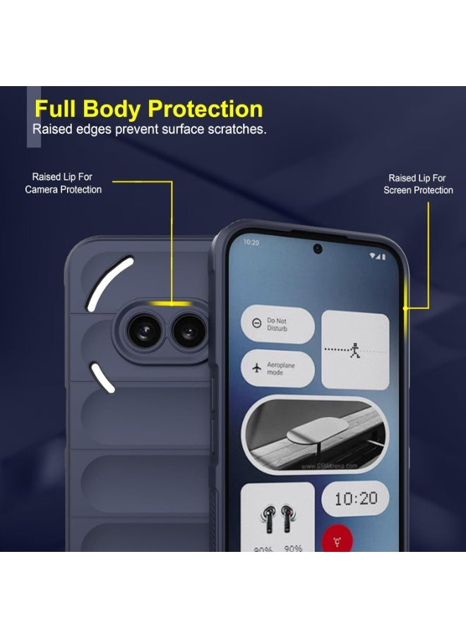 Premium Protection Back Silicone Case Compatible with Nothing Phone 2A Magic Shield Shockproof Case with Camera Protection (Blue)