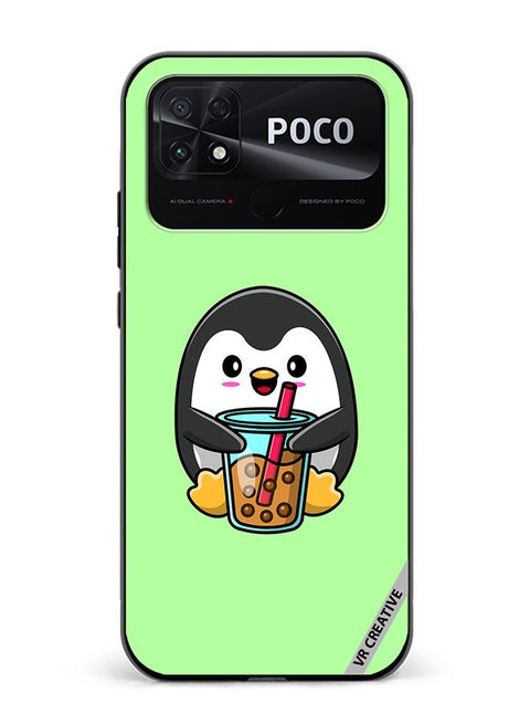 Protective Case Cover For Xiaomi Poco C40 Penguin Cola Design Multicolour