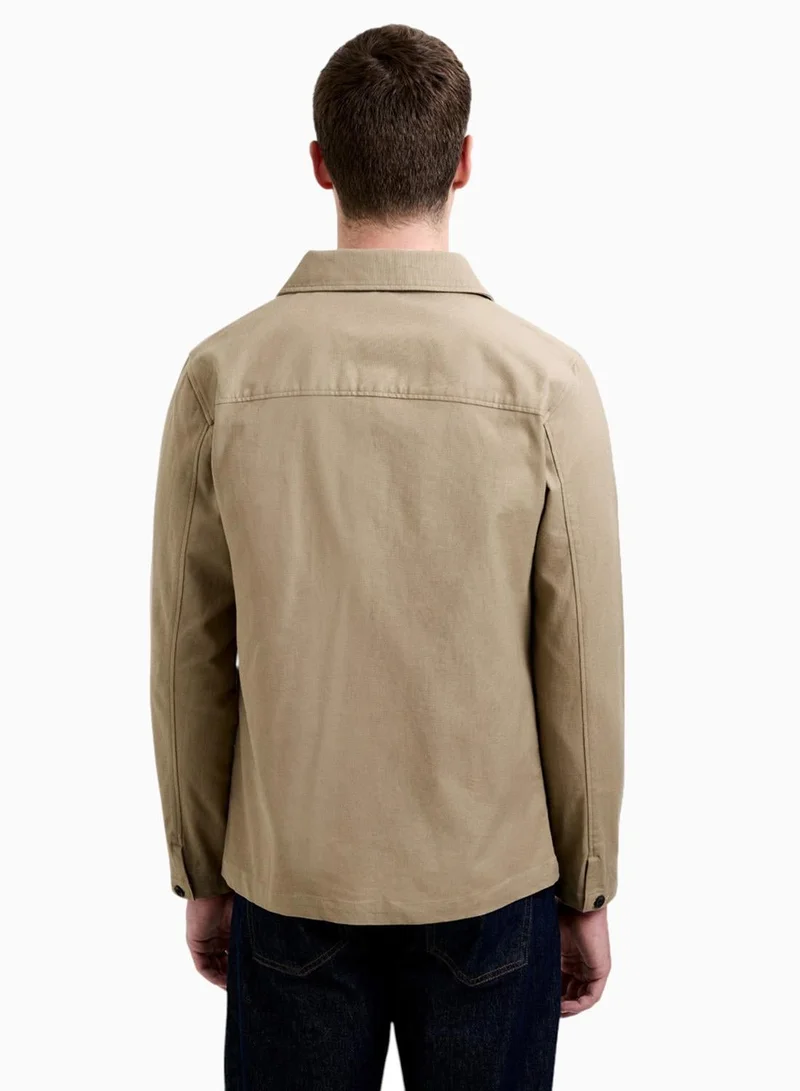 French Connection Four Pocket Canvas Overshirt