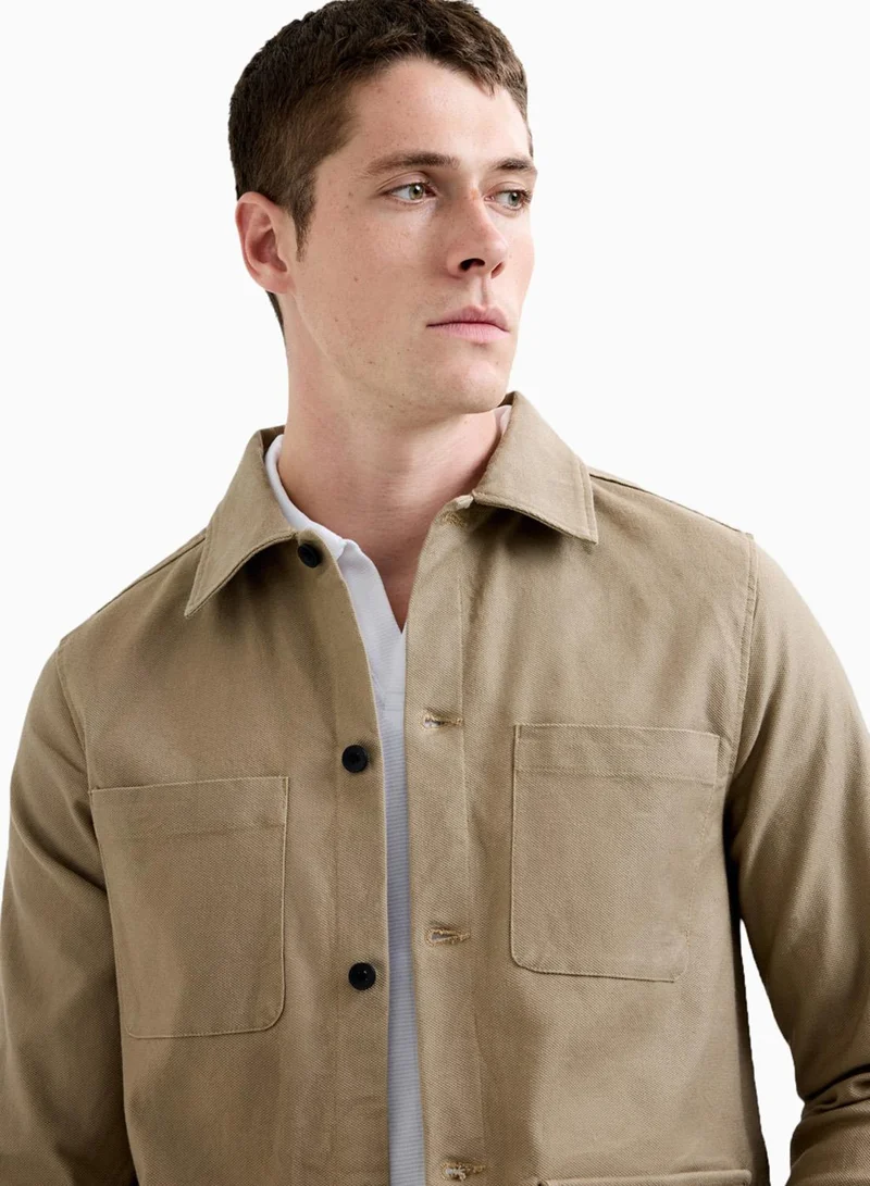 French Connection Four Pocket Canvas Overshirt