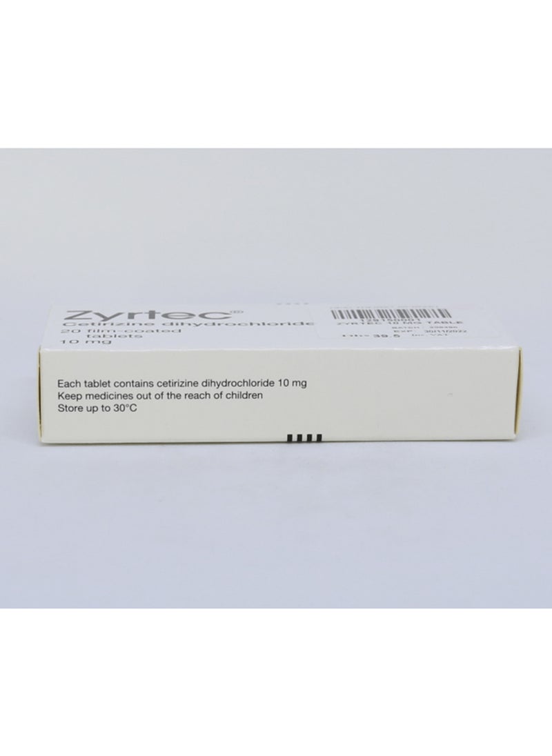 Zyrtec 10 Mg Tablets 20'S