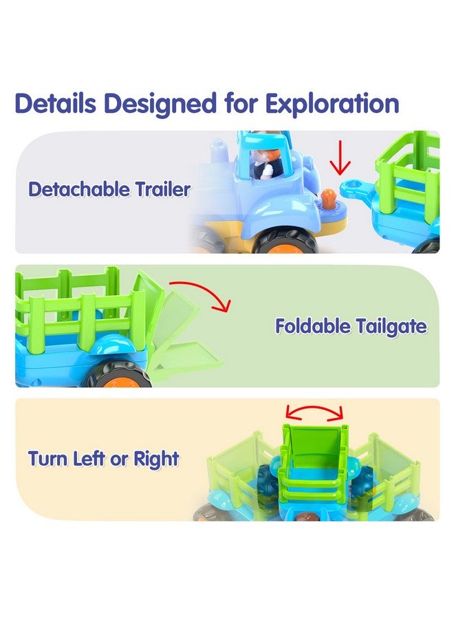 HOLA Toys for 1 2 Year Old Boy Birthday Gift - 4 PCS Toy Trucks Toddler Boy Toys, 4WD Friction Power Car Toys, Toddler Toys 1-2 Early Educational Christmas Easter Stocking Stuffers - Image 3