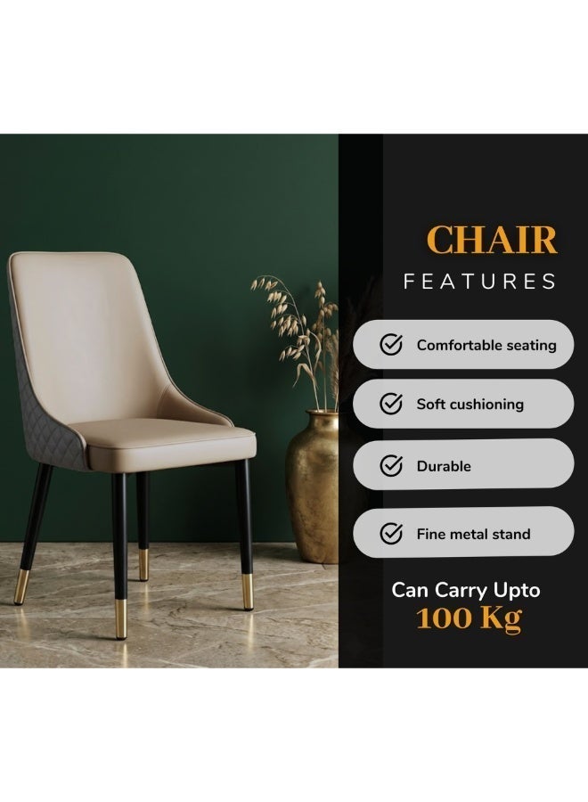 LHFHOMT-7-Pieces Dining Set, (Free Installation) 1 Piece Marble Top Rectangular Table With with 6 Upholstered Leather Chairs Modern Design Furniture for Home, Kitchen, Dining Room, Restaurant - Image 5