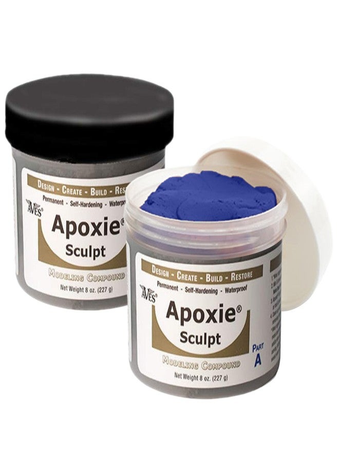 Aves Apoxie Sculpt - 2 Part Modeling Compound (A & B) - 1 Pound, Apoxie Sculpt for Sculpting, Modeling, Filling, Repairing, Simple to Use and Durable Self-Hardening Modeling Compound - Blue - Image 1