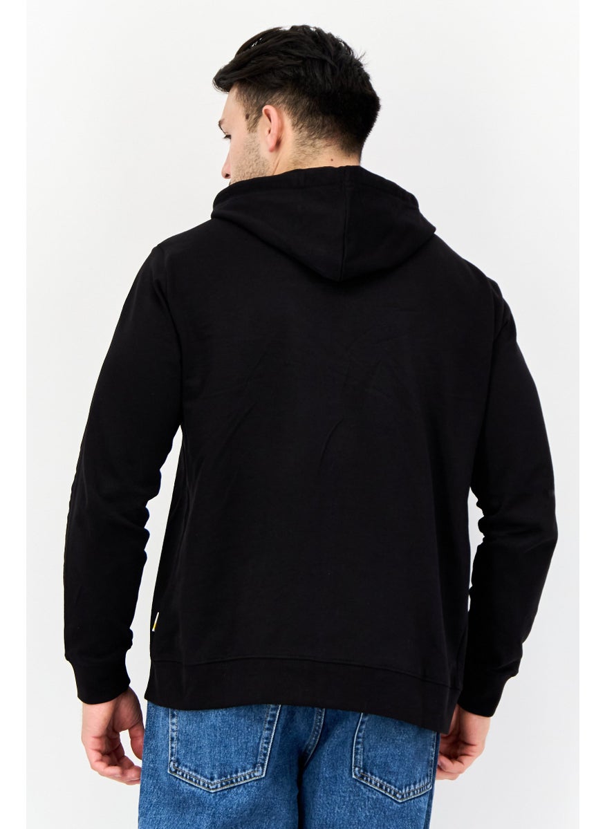 Gazzarrini Men  Brand Logo Long Sleeve Hoodie, Black  - Image 4