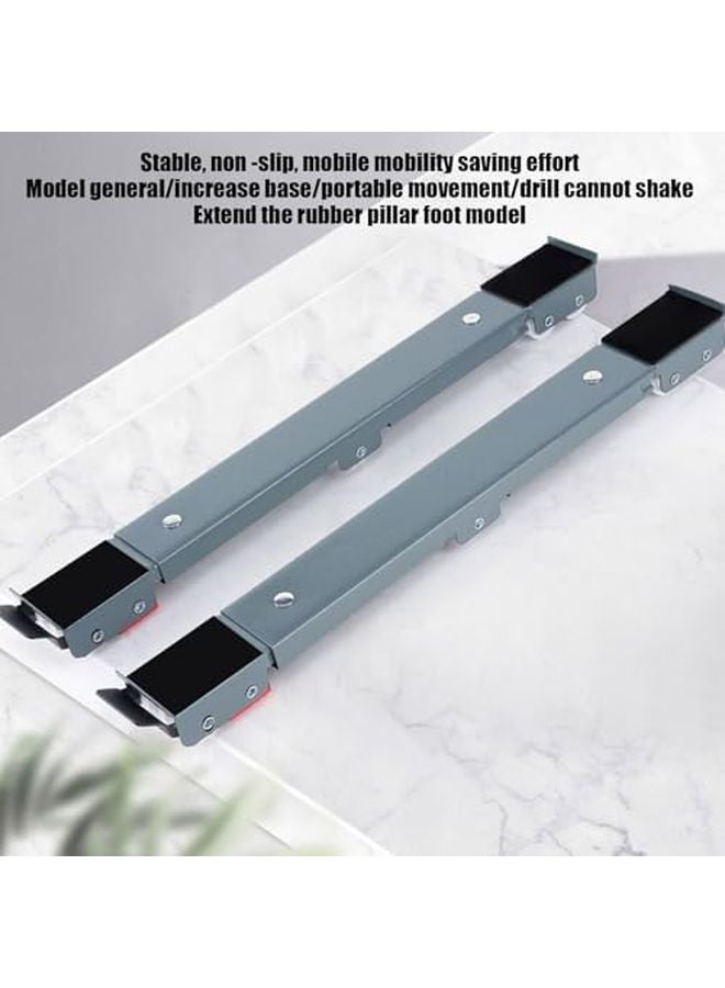 Silver Gray Appliance Roller Movers Heavy Adjustable Sliders Stable Base Furniture Transport Mobility System - Image 3