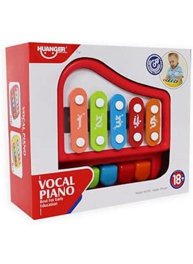 بيانو إكسيليفون هوانجر، ألوان متنوعة - صغير HE8011، 1.5+ ألعاب للأولاد، ألعاب للبنات، هدية عيد ميلاد، هدية عيد الميلاد، النمو، المرح، للأطفال.