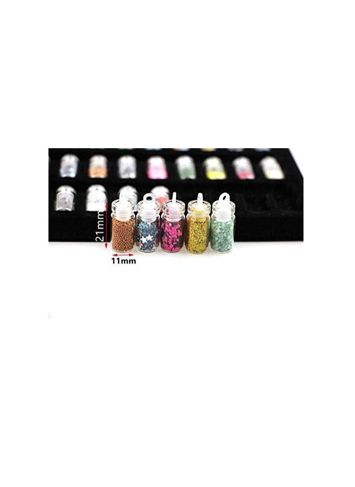 Cool Baby 48 Bottles/Set 3D DIY Nail Decoration Accessories Set Including Random Nail Pearl Sequins Glitter Acrylic Rhinestones Makeup Tools  - Image 2