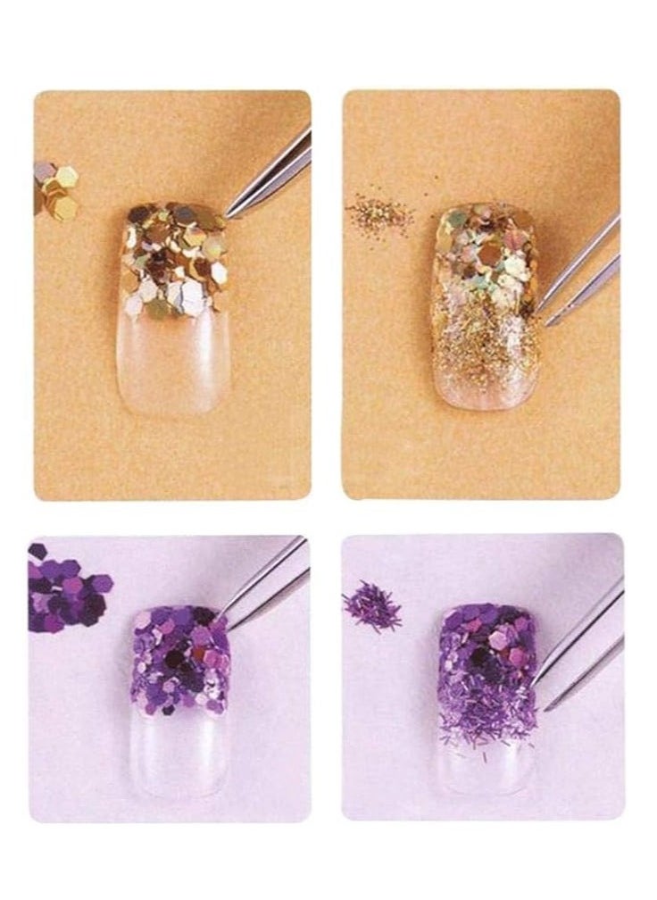 Cool Baby 48 Bottles/Set 3D DIY Nail Decoration Accessories Set Including Random Nail Pearl Sequins Glitter Acrylic Rhinestones Makeup Tools  - Image 5