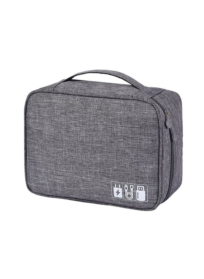HuHa RH917 Data Cables Storage Bags Cationic Polyester Multifunctional Digital Bag(Grey)  - Image 1