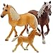 Gemini&Genius GeminiGenius Horses Figurine Toy Farm Premium Horse Animal Playset Mare and Stallion with Horse Baby Family Action Figures Party Favors Supplies Party Cupcake Toppers Birthday Gifts for Kids - Image 2