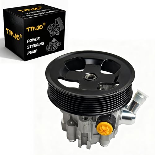 TINJO 215486 Power Steering Pump with Pulley Fits for 20072016 Toyota Tundra 57 V8 Power Assit Pump Assembly for 2007 2008 2009 2010 2011 2012 2013 2014 2015 2016 Toyota Tundra Replace OE 215486 - Image 1