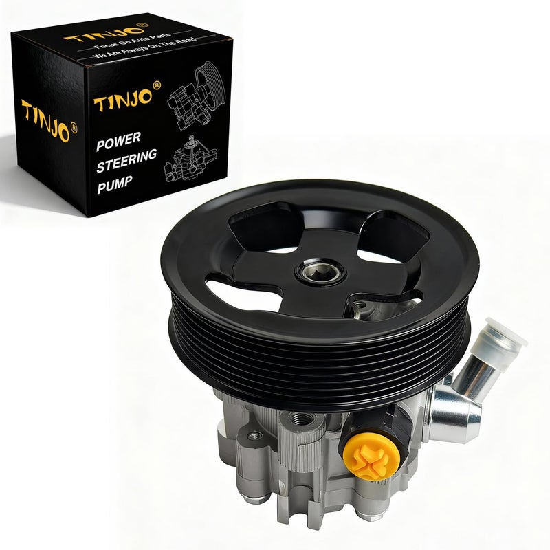 TINJO 215486 Power Steering Pump with Pulley Fits for 20072016 Toyota Tundra 57 V8 Power Assit Pump Assembly for 2007 2008 2009 2010 2011 2012 2013 2014 2015 2016 Toyota Tundra Replace OE 215486 - Image 2