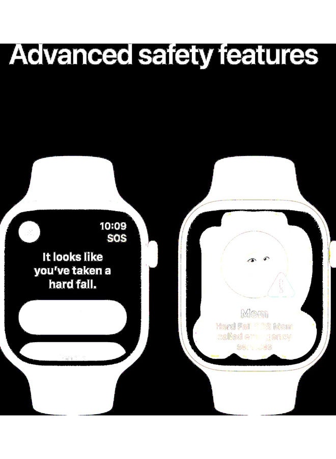 Apple Watch Series 12 GPS 46mm (Middle East Version) Aluminium Case with Navy Blue Sport Band - M/L Space Grey - Image 5