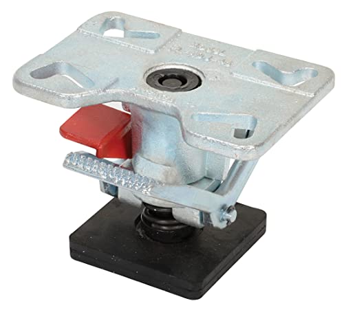 Emedco Vestil FL-ADJ-46 Steel Adjustable Floor Lock 6-1/4 to 8 In. Height Silver - Image 1