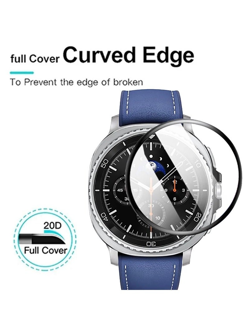 TWEGGON Samsung Watch 8 Classic 46mm Screen Protector, Full Cover Screen Guard for Samsung Galaxy Watch 8 Classic 46mm Black/Clear - Image 4