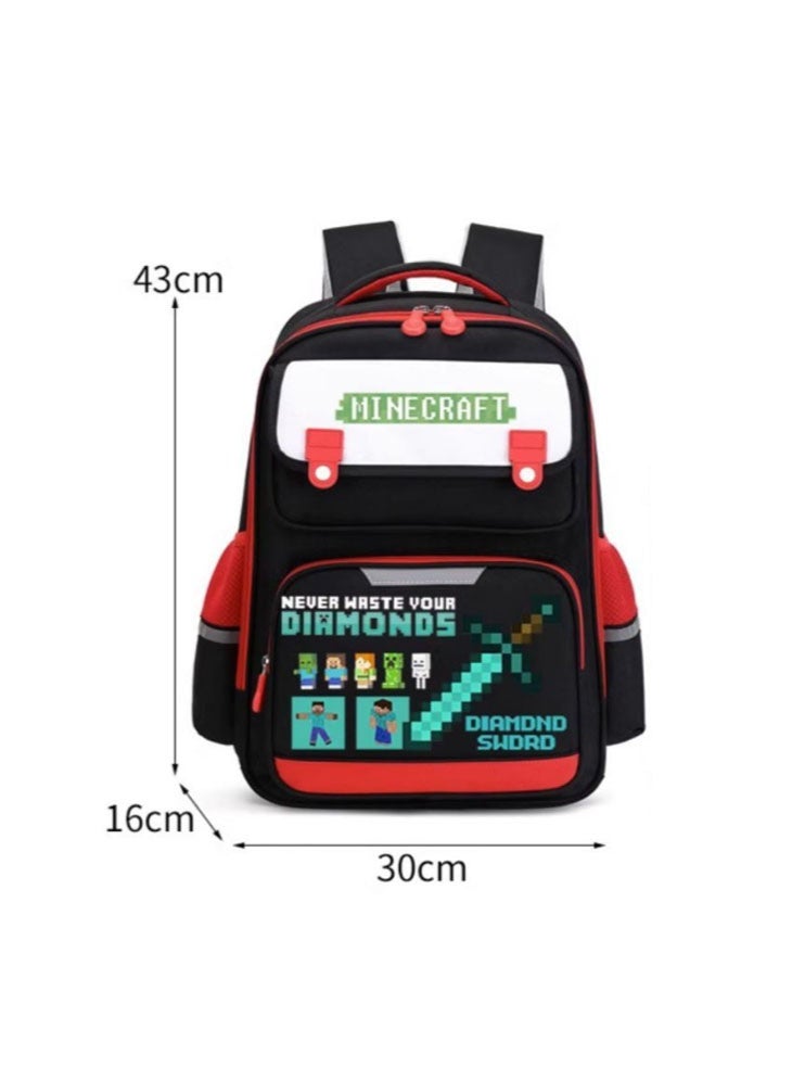 ماين كرافت لعبة المدرسية الفتيان والفتيات الطلاب قدرة كبيرة كلية الرياح العمود الفقري حماية ظهره - Image 4