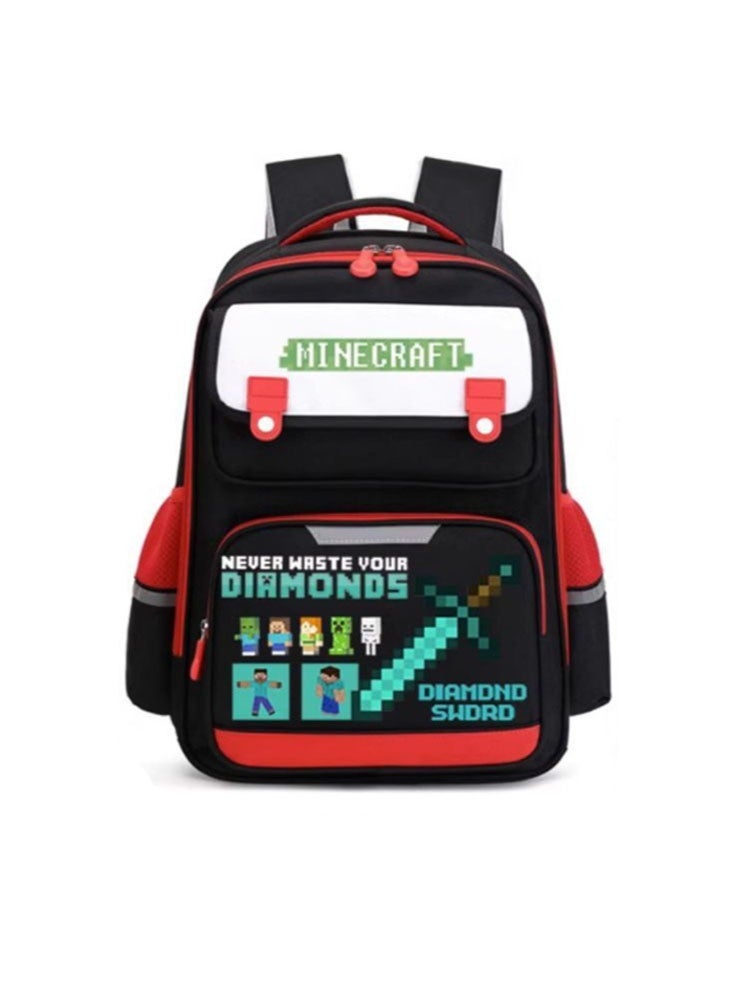 ماين كرافت لعبة المدرسية الفتيان والفتيات الطلاب قدرة كبيرة كلية الرياح العمود الفقري حماية ظهره - Image 1