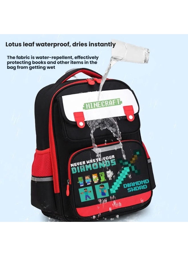 ماين كرافت لعبة المدرسية الفتيان والفتيات الطلاب قدرة كبيرة كلية الرياح العمود الفقري حماية ظهره - Image 2