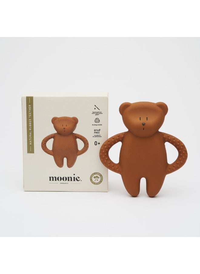 Moonie Moonie Natural Rubber Teether Bear - Caramel  - Image 3