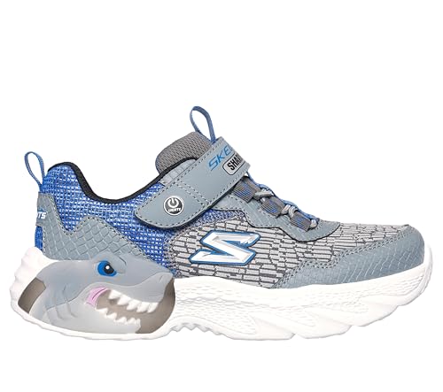 Skechers Boy's Meteor-Lights-Krendo Sneaker, Black/Blue, 2.5 Little Kid - Image 4