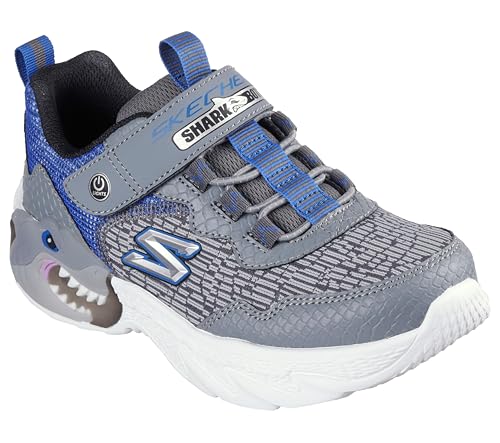 Skechers Boy's Meteor-Lights-Krendo Sneaker, Black/Blue, 2.5 Little Kid - Image 2