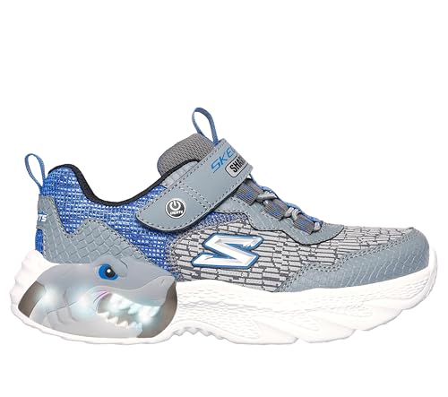 Skechers Boy's Meteor-Lights-Krendo Sneaker, Black/Blue, 2.5 Little Kid - Image 3