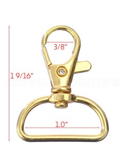 CleverDelights 1 Wide Swivel Lobster Clasps Gold Color 25 Pack  - Image 2