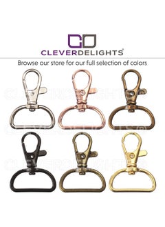 CleverDelights 1 Wide Swivel Lobster Clasps Gold Color 25 Pack  - Image 3