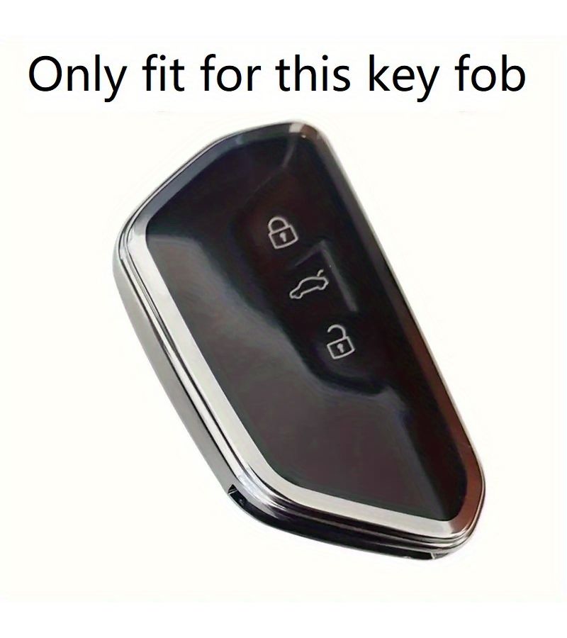 Black TPU Car Key Case Cover For Golf 8 MK8 ID 3 ID 4 Cupra 2020 2021 With Keychain - Image 3