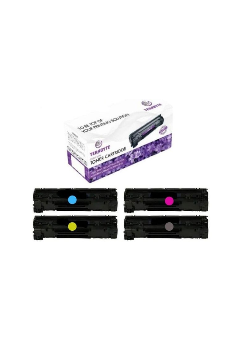 Terabyte خراطيش حبر 215A 4 عبوات بديلة لخراطيش حبر hp 215A W2310A W2311A W2312A W2313A لطابعات HP Color Pro MFP M182nw M183fw M182 M183 M155 (أسود، أزرق، أرجواني، أصفر) - Image 1