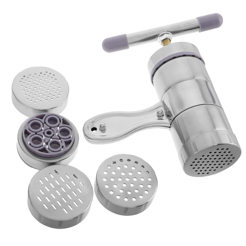 Manual Pasta Maker Stainless Steel Hand Crank Noodle Press 5 Blades Home Kitchen Tool - Image 2