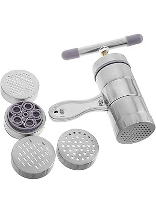 Manual Pasta Maker Stainless Steel Hand Crank Noodle Press 5 Blades Home Kitchen Tool - Image 1