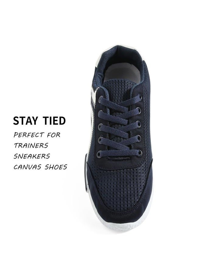 VSUDO Flat Shoe Laces for Sneakers, Shoelaces for Sneakers, Athletic Shoelaces, 10 Navy Blue, 39" ( 100 CM ) - Image 3