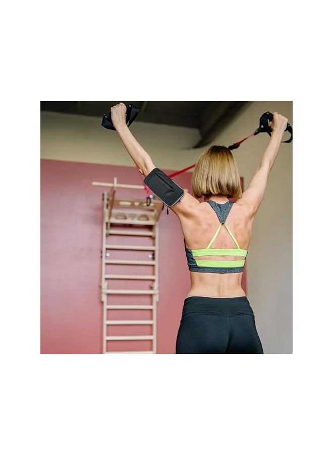 Green Tiger Phone Holder for Running Armband, Mobile Phone Wallet, Small Crossbody Bag, Fitness Armband, Women, Men, Children, for All Types of Mobile Phones, Grey - Image 4