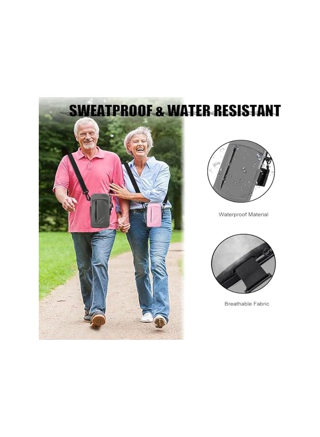 Green Tiger Phone Holder for Running Armband, Mobile Phone Wallet, Small Crossbody Bag, Fitness Armband, Women, Men, Children, for All Types of Mobile Phones, Grey - Image 3